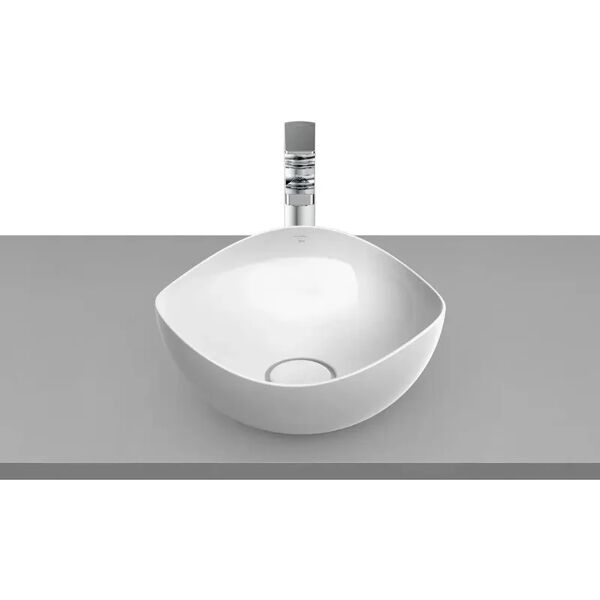 roca lavabo ohtake d'appoggio irregolare in ceramica l 37.5 x h 17.5 cm bianco