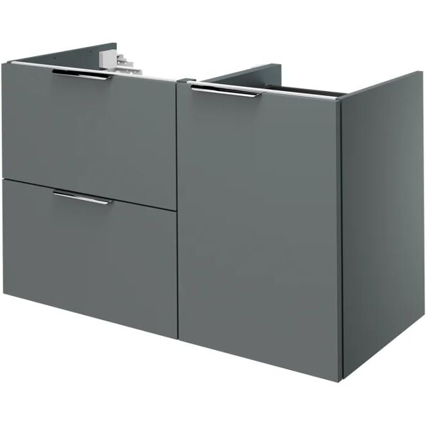 sensea mobile da bagno sotto lavabo neo l 105 x p 48 x h 64 cm grigio, lavabo non incluso