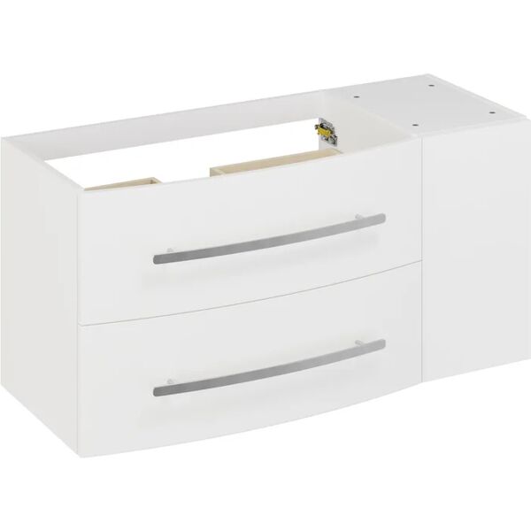 sensea mobile da bagno sotto lavabo perla l 110 x p 47.5 x h 53.7 cm bianco, lavabo non incluso