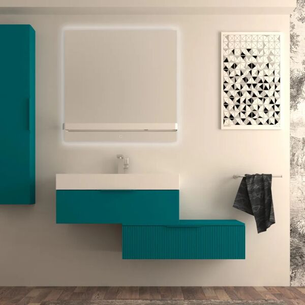 baden haus mobile da bagno sotto lavabo modula blu, lavabo non incluso