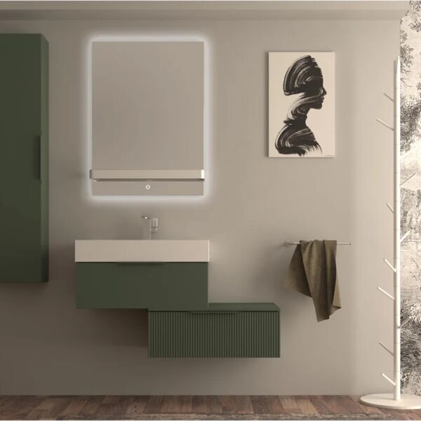 baden haus mobile da bagno sotto lavabo modula verde, lavabo non incluso