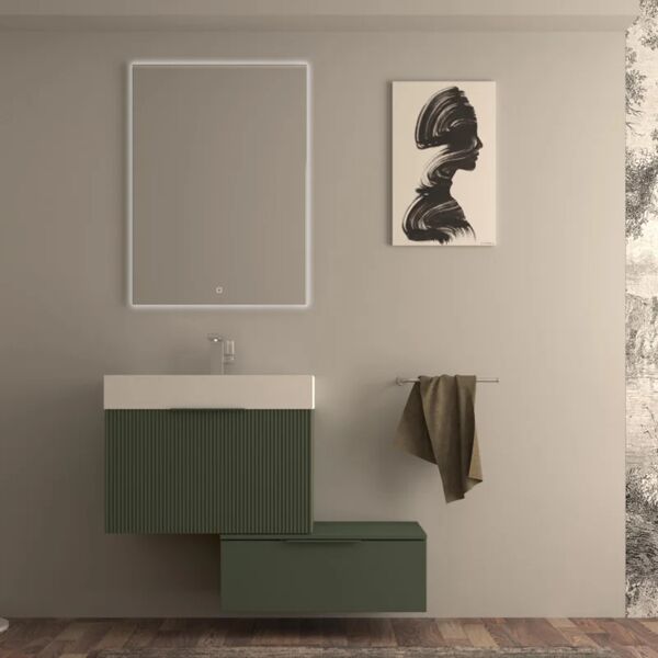 baden haus mobile da bagno sotto lavabo modula verde, lavabo non incluso