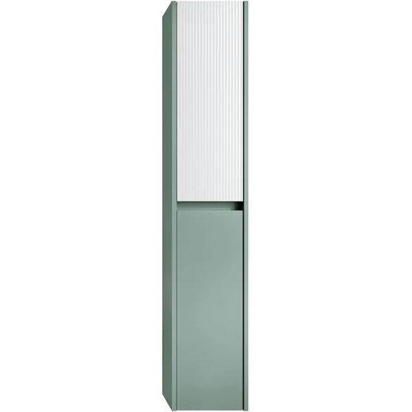 leroy merlin colonna per mobile bagno niwa 2 ante l 30 x p 27 x h 160 cm laccato opaco verde timo con vetro bianco