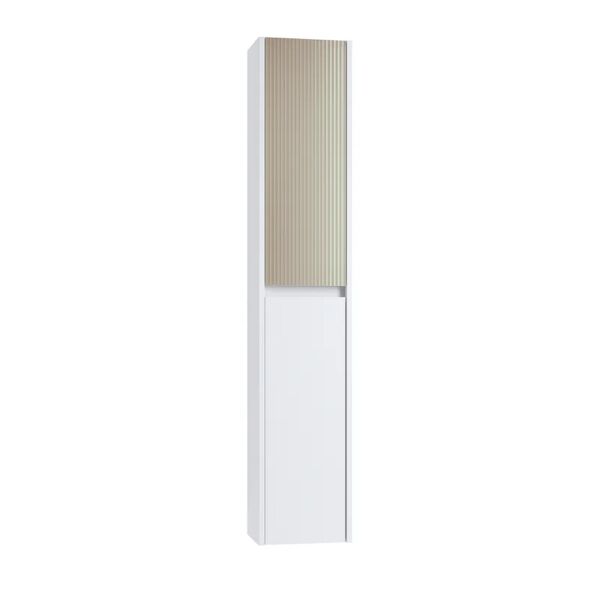 leroy merlin colonna per mobile bagno niwa 2 ante l 30 x p 27 x h 160 cm laccato opaco bianco con vetro sabbia