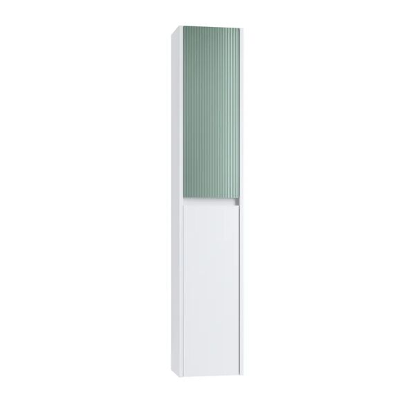 leroy merlin colonna per mobile bagno niwa 2 ante l 30 x p 27 x h 160 cm laccato opaco bianco con vetro verde timo
