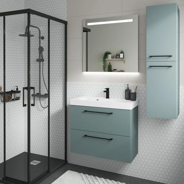 sensea mobile sottolavabo e lavabo remix verde l 34.1 x h 12.8 x p 87.8 cm