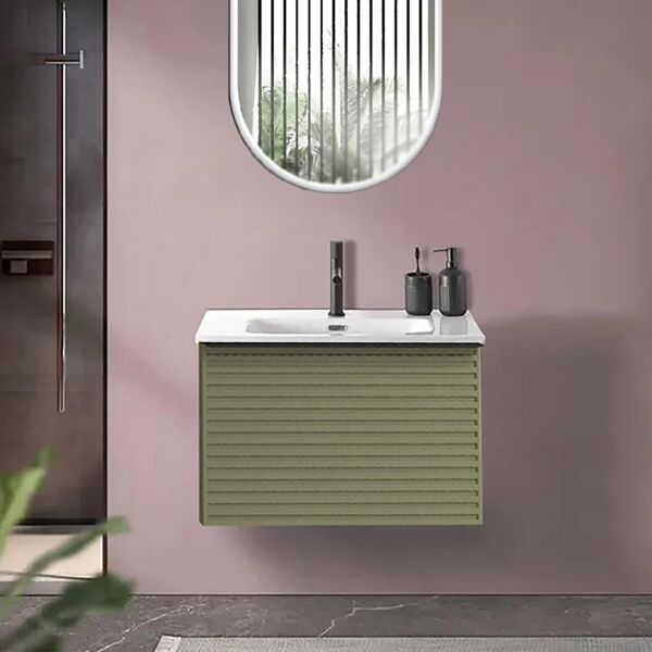 leroy merlin mobile sottolavabo e lavabo pixel verde salvia l 60 x h 41 x p 46 cm