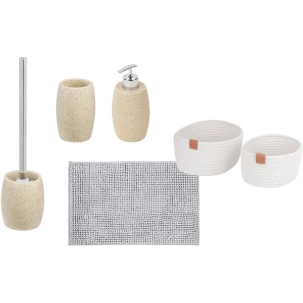 leroy merlin set di accessori da bagno bianco