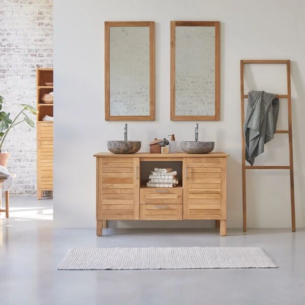 tikamoon mobile da bagno in teak massello 125 cm soho