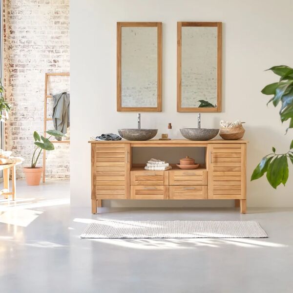 tikamoon mobile da bagno in teak massello 165 cm soho