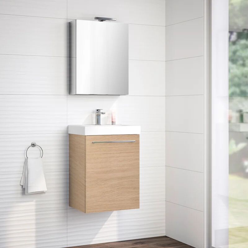 sensea mobile da bagno sotto lavabo remix l 45 x p 33 x h 57.7 cm rovere, lavabo non incluso