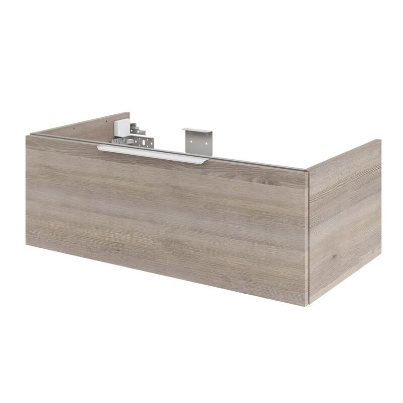 sensea mobile da bagno sotto lavabo neo l 90 x p 48 x h 32 cm grigio, lavabo non incluso