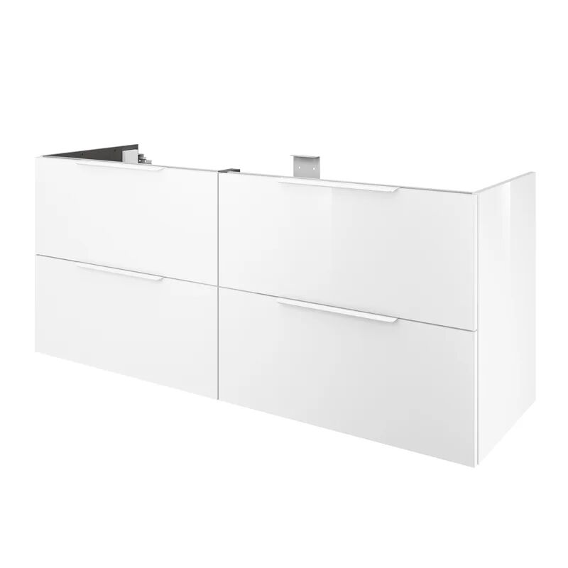 sensea mobile da bagno sotto lavabo neo l 150 x p 48 x h 64 cm bianco, lavabo non incluso