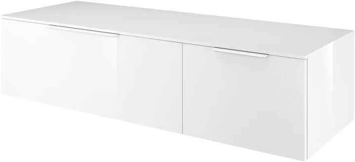 sensea mobile da bagno sotto lavabo neo l 135 x p 48 x h 33 cm bianco, lavabo non incluso