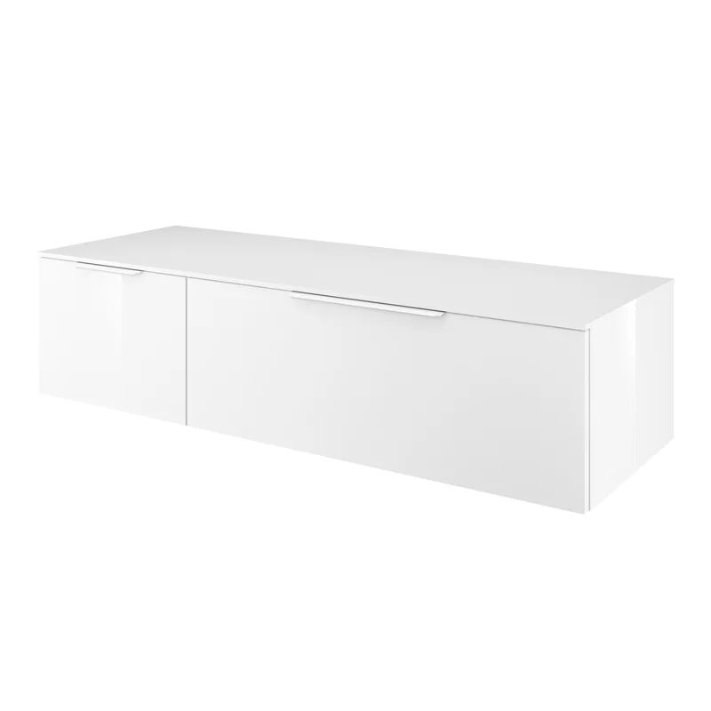 sensea mobile da bagno sotto lavabo neo l 135 x p 48 x h 33 cm bianco, lavabo non incluso