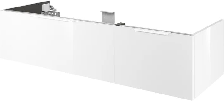 sensea mobile da bagno sotto lavabo neo l 135 x p 48 x h 32 cm bianco, lavabo non incluso