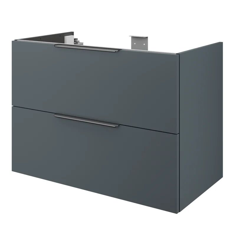 sensea mobile da bagno sotto lavabo neo l 90 x p 48 x h 64 cm grigio, lavabo non incluso