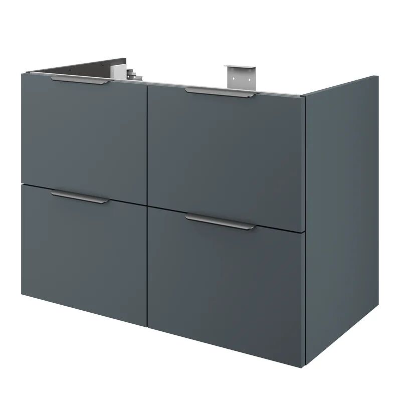 sensea mobile da bagno sotto lavabo neo l 90 x p 48 x h 64 cm grigio, lavabo non incluso