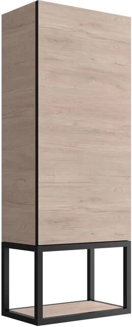 sensea colonna per mobile bagno 1 anta l 40 x p 24 x h 106 cm marrone legno effetto naturale