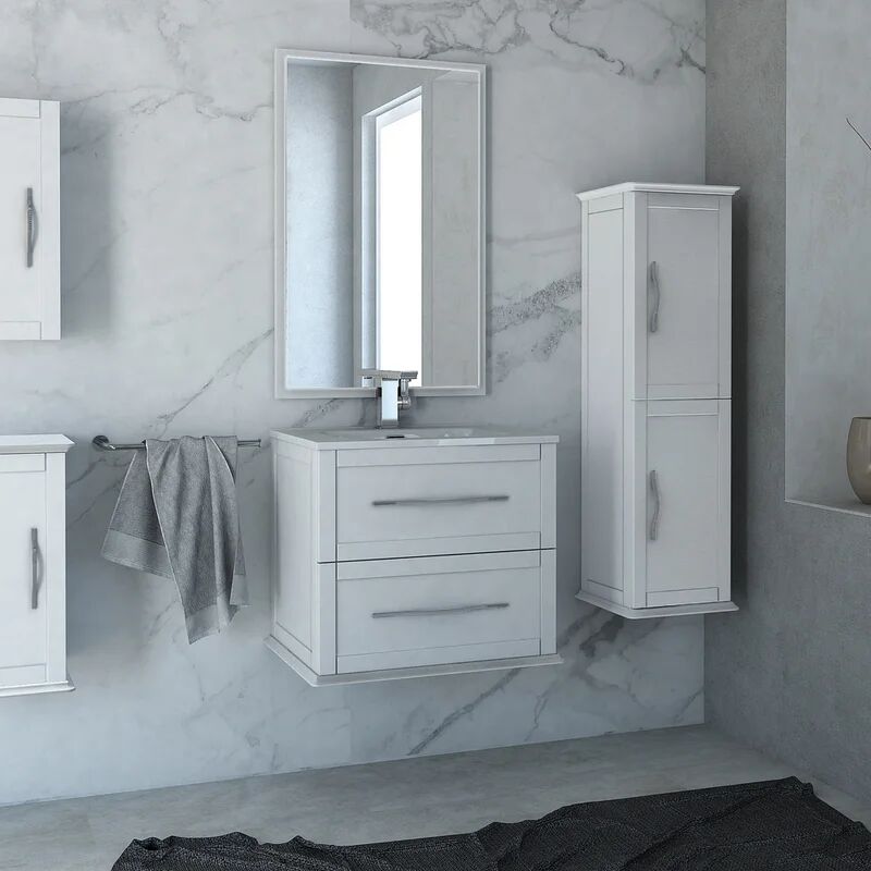 baden haus colonna per mobile bagno tiffany 2 ante l 34 x p 32 x h 114 cm bianco opaco