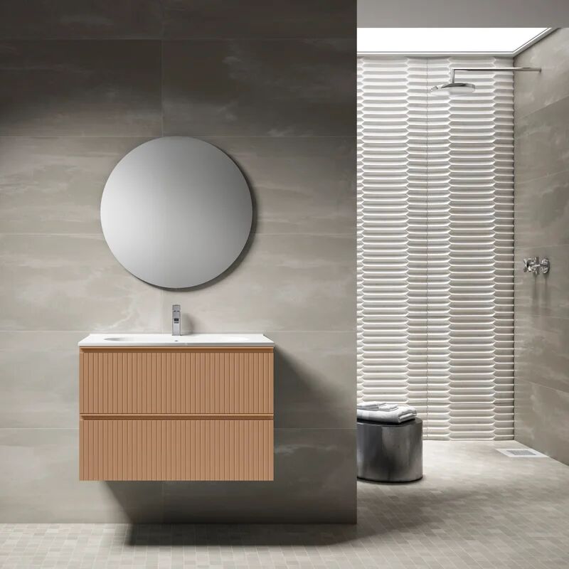 leroy merlin mobile da bagno sotto lavabo ares l 80 x corallo, lavabo non incluso