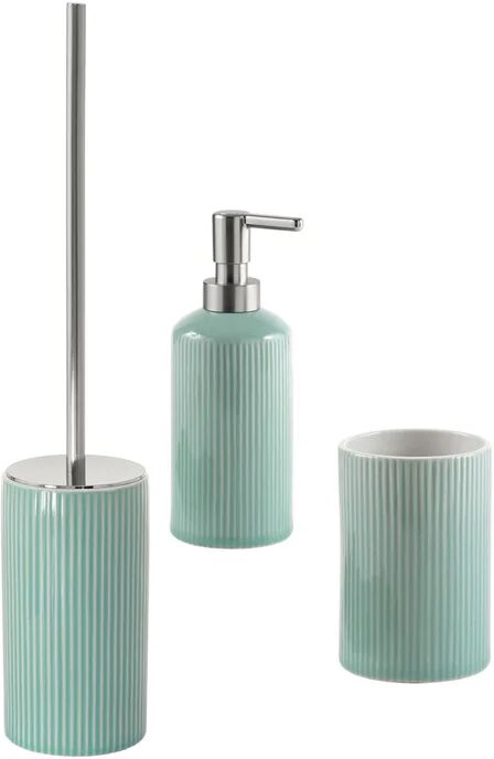 leroy merlin set di accessori da bagno sabina in ceramica acquamarina