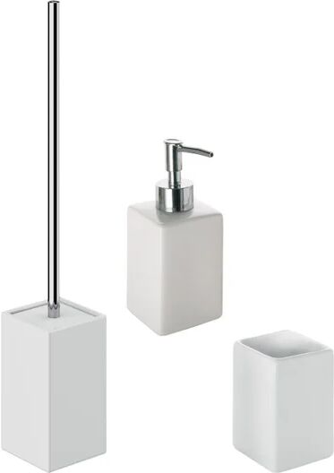 leroy merlin set di accessori da bagno verbena in ceramica bianco