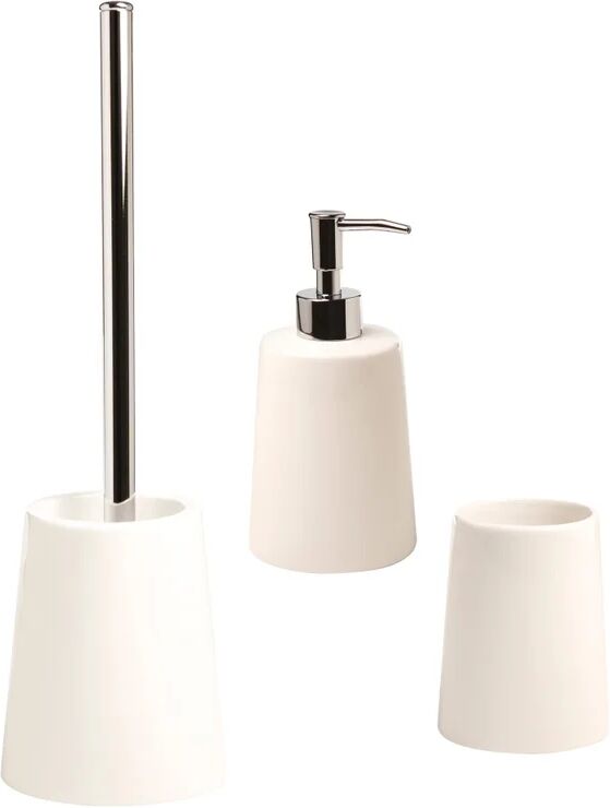 leroy merlin set di accessori da bagno maya in ceramica bianco