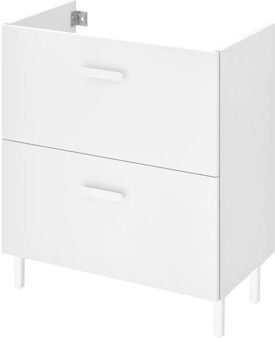 sensea mobile da bagno sotto lavabo easy l 70 x p 40 x h 67 cm bianco, lavabo non incluso