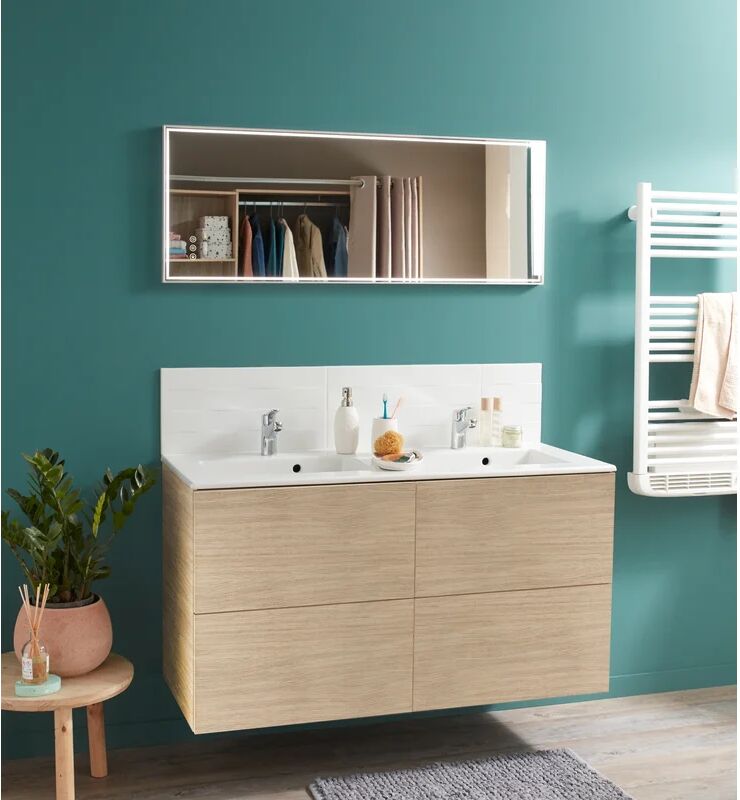 sensea mobile sottolavabo e lavabo neo rovere naturale l 60 x h 65 x p 48.5 cm