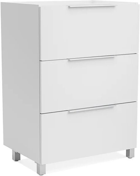 sensea mobile da bagno sotto lavabo essential l 60 x p 44 x h 79.2 cm bianco, lavabo non incluso