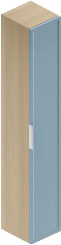 leroy merlin colonna per mobile bagno qrd068 1 anta l 30 x p 30 x h 180 cm rovere natura/cielo opaco