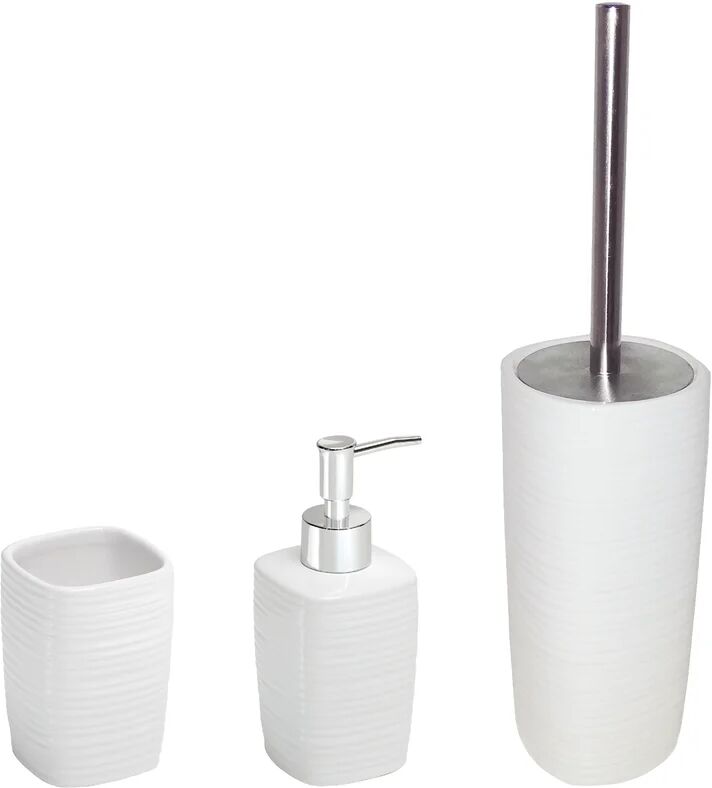 leroy merlin set di accessori da bagno in ceramica bianco