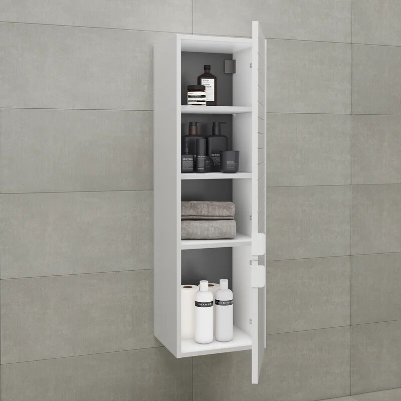 randal colonna per mobile bagno 2 ante l 28 x p 25 x h 138 cm bianco laccato lucido