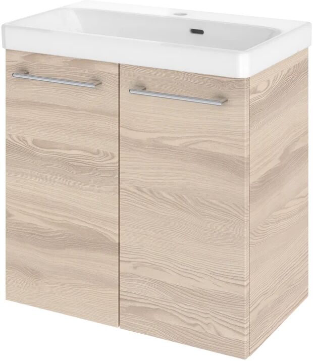 sensea mobile sottolavabo e lavabo remix rovere ribeira l 60 x h 58 x p 33 cm