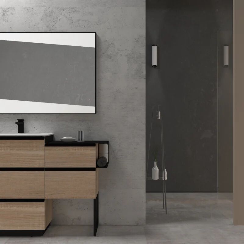 Leroy Merlin Base per mobile bagno Qubo 3 cassetti L 60 x P 46 x H 83 cm rovere bruges