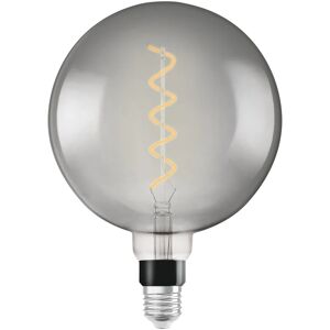 Osram Lampadina LED filamento, globo, fumé, luce calda, 4W=110LM (equiv 12 W), 340° dimmerabile,