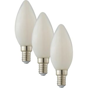 Intec Lampadina LED, oliva, opaco, luce calda, 4W=470LM (equiv 37 W), 300° ,