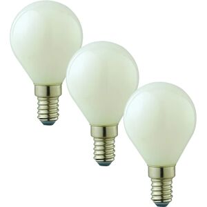 Intec Set da 3 lampadine LED, goccia, opaco, luce calda, 4W=470LM (equiv 37 W), 300° ,