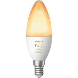 Philips Lampadina smart HUE AMBIENCE BLUETOOTH, LED, oliva, opaco, cct, 5.2W=470LM (equiv 40 W), 150° dimmerabile,