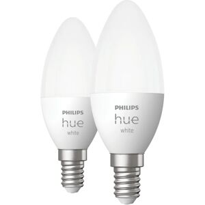 Philips Set da 2 lampadine LED, oliva, opaco, luce calda, 5.5W=470LM (equiv 5,5 W), 150° dimmerabile,