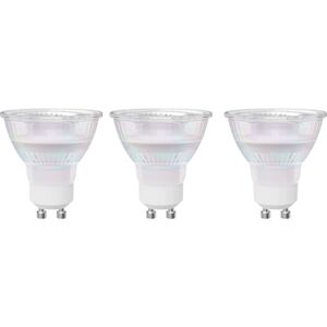 LEXMAN Set da 3 lampadine LED, faretto, trasparente, luce naturale, 4.7W=450LM (equiv 50 W), 100° ,