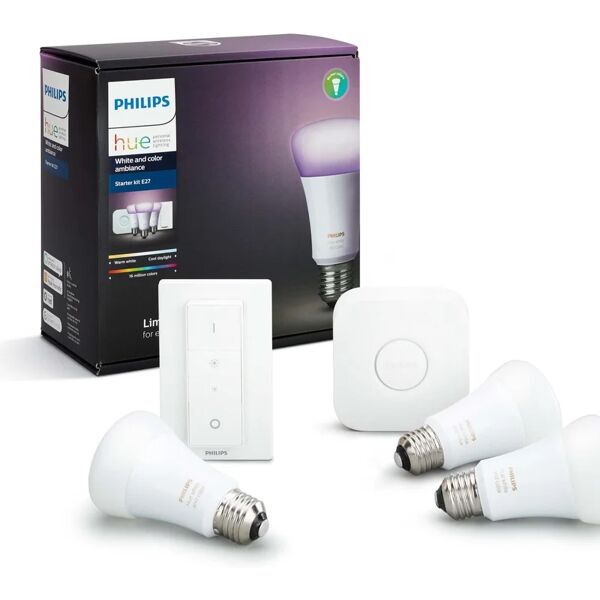 philips set da 3 lampadine led, goccia, trasparente, luce fredda, 10w=806lm (equiv 60 w), 220° dimmerabile,