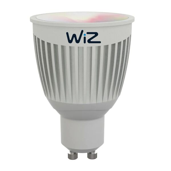 wiz set da 2 lampadine led, faretto, argentato, luce cct e rgb, 6.5w=345lm (equiv 50 w), 60° ,