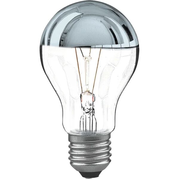 leroy merlin lampadina lampada alogena, e27, goccia, argentato, luce calda, 60w=0lm (equiv 60 w), 200°