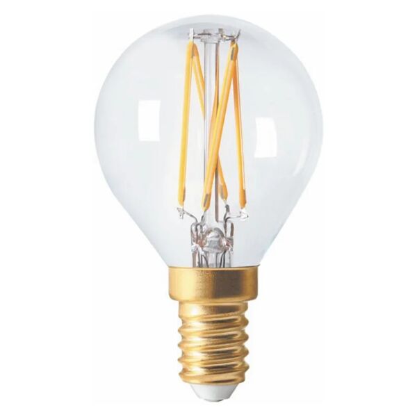 leroy merlin lampadina led, sferico, trasparente, luce calda, 5w=610lm (equiv 48 w), 360°