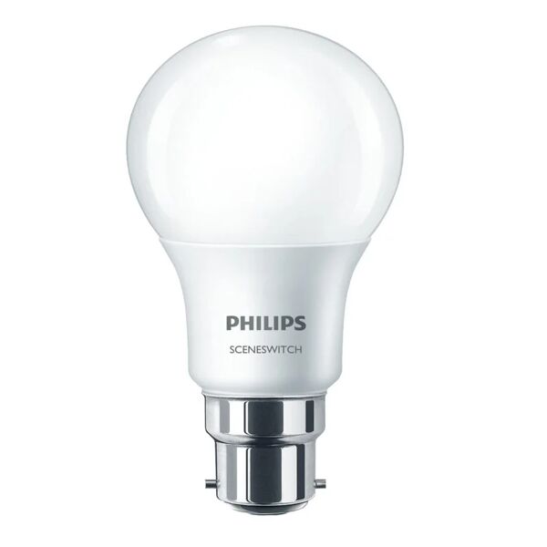 philips lampadina led, goccia, opaco, luce calda, 9.5w=806lm (equiv 60 w), 220° ,