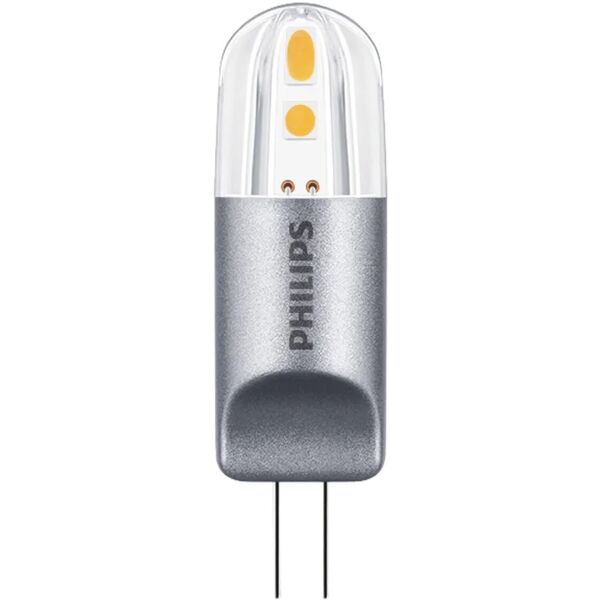 philips lampadina led, capsula, trasparente, luce calda, 2w=200lm (equiv 20 w), 36° ,