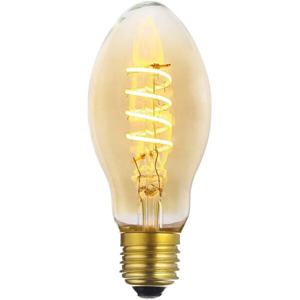 on lampadina pera, led, oliva, ambrato, luce calda, 4w=200lm (equiv 20 w), 360° dimmerabile,