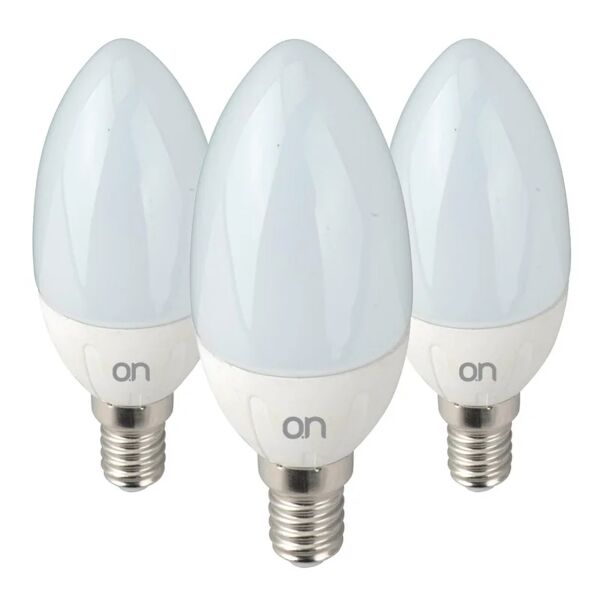 on set da 3 lampadine led, oliva, opaco, luce calda, 5w=400lm (equiv 35 w), 270° ,